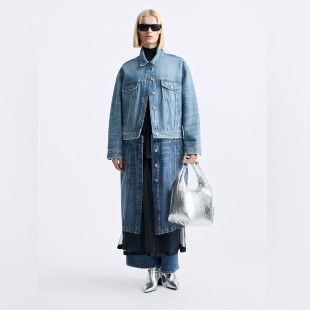 ZARA x MAISON SPECIAL Detachable Denim Dress Jacket - M-L - NEW